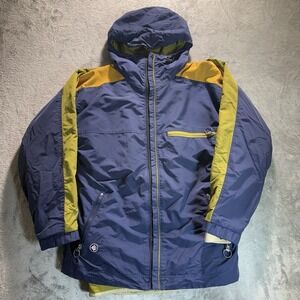 Vintage Columbia Convert Interchange 3-in-1 Jacket Mens Small Blue Yellow Hooded